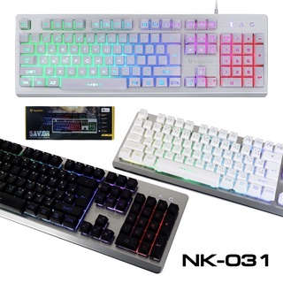 คีย์บอร์ดเกมมิ่ง NUBWO NK-31 Savior Ergonomic Keyboard Gaming คีย์บอร์ด Rainbow Back Light TH/EN ของแท้ 3สี