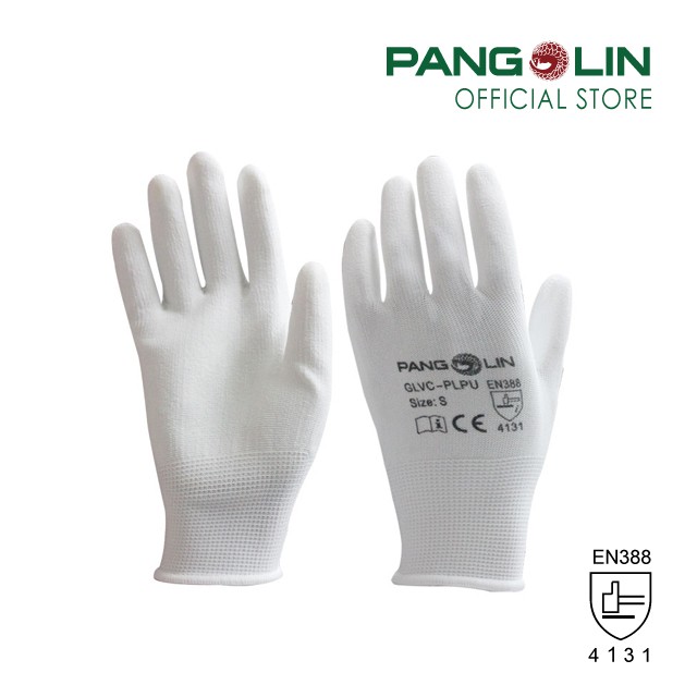 PANGOLIN (แพงโกลิน) ถุงมือโพลีเอสเตอร์ เคลือบLATEX สำหรับงานทั่วไป รุ่นGLVC-PLLT