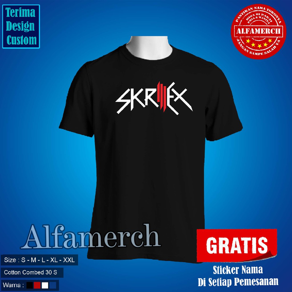 !! เสื้อยืด / เสื้อ / เสื้อยืดดีเจ SKRILLEX ALFAMERCH