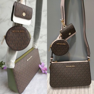 🎀 (สด-ผ่อน) กระเป๋าสะพายพอช 3 ใบ MK 35S2GTVC1B 35S1GTVC3B MICHAEL KORS JET SET Small CROSSBODY BAG TECH ATTACHED