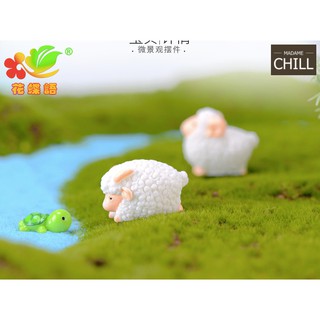 [MC439] ตุ๊กตุ่นจิ๋ว แกะน้อยสีขาว 🐑 (1 ตัว ราคา 20 บาท)