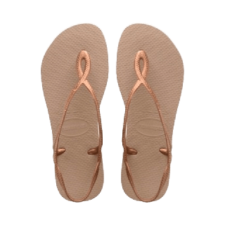 [กรอกโค้ด FOSMEGFEB ลด 15%*] HAVAIANAS รองเท้าแตะผู้หญิง LUNA SANDALS ROSE GOLD รุ่น 41296975282GDXX สีทอง