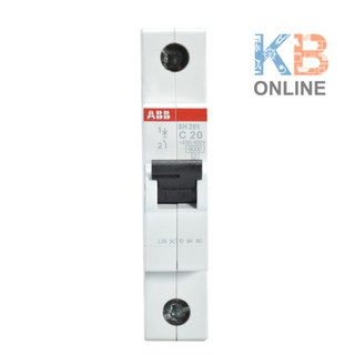 เซอร์กิตเบรคเกอร์ Circuit Breaker MCB SH201-C 1P 6A-100A 6KA ABB