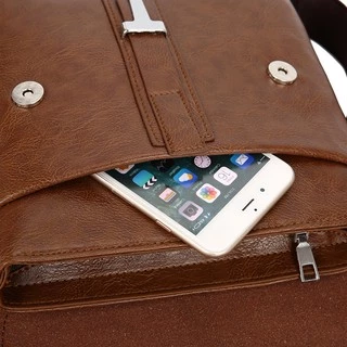 JEEP กระเป๋าสะพายไหล่ กระเป๋าเมสเซนเจอร์หนัง สำหรับผู้ชาย Messenger Bag PU Leather