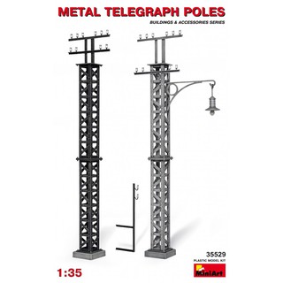 โมเดลอาคารจำลอง MiniArt 1/35 MI35529 Metal Telegraph Poles