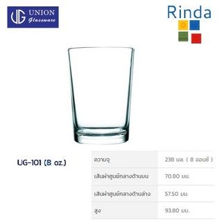 แก้วน้ำ แก้วใส แพ็ค 12 ใบ UG-388 Union Glassware