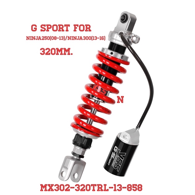 YSS For Ninja250(08-13)/Ninja300(13-16)/size320mm.รุ่นG Sport(Rebound Adjusttion)