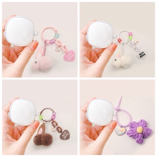 เคสซิลิโคนใส ลายการ์ตูนกระต่าย พร้อมพวงกุญแจ สําหรับ Samsung Galaxy Buds Live Buds 2 Buds PRO