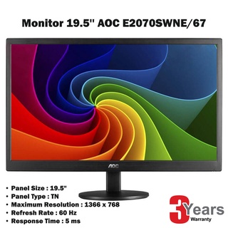 Monitor 19.5 AOC E2070SWNE/67 /AOC E2070SWNE/71 ประกันสินค้า 3ปี ประกันศูนย์ AOC ไทยแลนด์