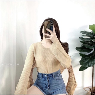 เสื้อถัก knitting ไหมพรมสีน้ำตาล🧸