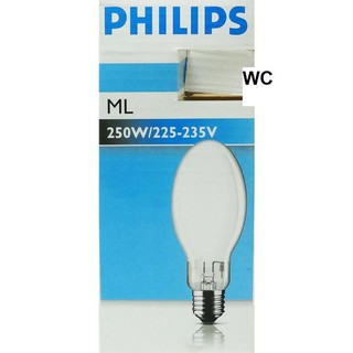 หลอดแสงจันทร์ ฟิลิปส์ Philips ML E27 220-240V ต่อตรง ไม่ผ่านบัลลาสต์160W 250W 500W ส่งฟรีพร้อมใบกำกับภาษี