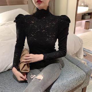 เสื้อลูกไม้แขนยาว แฟชั่นเกาหลี สำหรับผู้หญิง