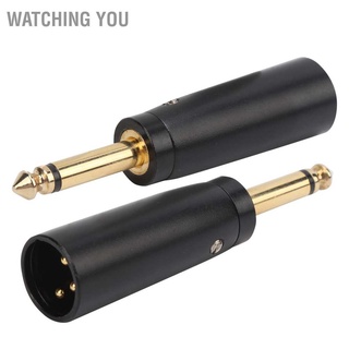 Watching You 2Pcs Mono Adapter Gold‑Plated XLR Interface Audio Equipment Plug Converter Accessories