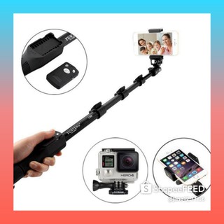 Yunteng Monopod yt-1288 ไม้เซลฟี่มีรีโมทบลูทูธในตัว - สีดำ