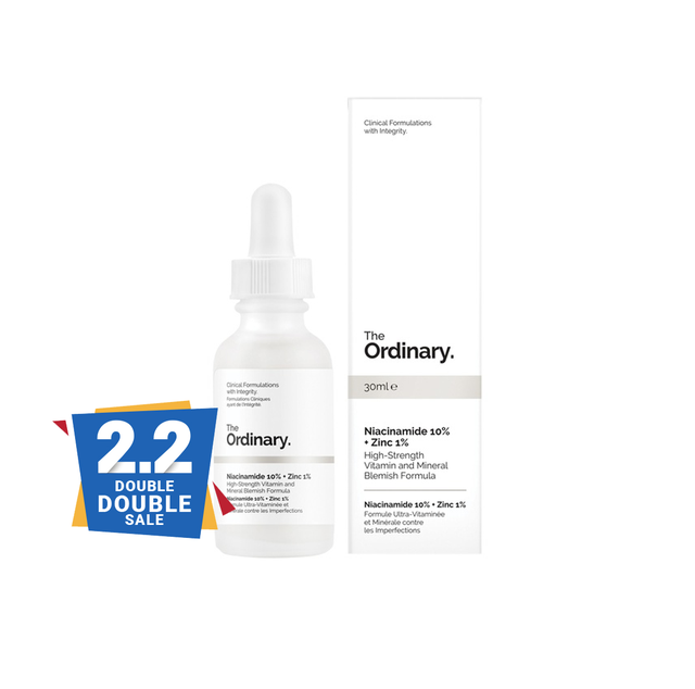 The เซรั่ม Free 1% 10% Ordinary 30ml + สูตร Niacinamide Oil Zinc