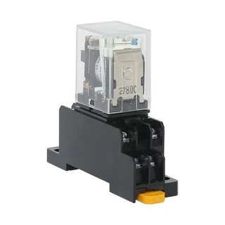 ได้ทั้งชุด รีเลย์+ขาซ็อกเก็ต 5A HH52p(MY2) HH54p (MY4) my2n my4n 12vdc 24vdc 24vdc 220vac