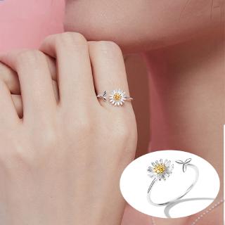 เเหวนสวมนิ้วลายดอกเดซี่ แฟชั่น สำหรับสตรี ฟรีไซร์