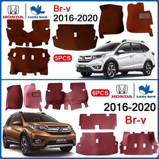 รับประกัน 1 ปีพรมปูพื้นเข้ารูปรถยนต์ สำหรับ Honda BR-V 5-7ที่นั่ง 2016-2020