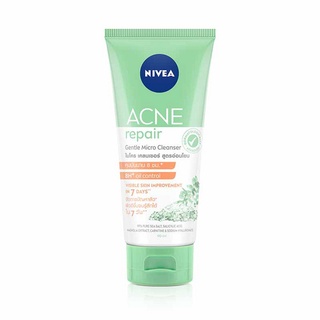 (2 ขนาด) Nivea Acne Repair Gentle Micro Cleanser นีเวีย แอคเน่ รีแพร์ เจนเทิล ไมโคร คลีนเซอร์ สูตรอ่อนโยน