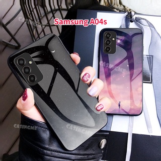 A04s 2022 เคสโทรศัพท์กระจกนิรภัย TPU แข็ง กันกระแทก ป้องกันเต็มเครื่อง หรูหรา สําหรับ Samsung Galaxy A04s A 04 S 4G 5G