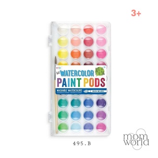 สีน้ำ 36สีสุดคุ้ม ปลอดสารพิษ แถมฟรี!! พู่กัน 1 ด้าม - Lil Watercolor Paint Pods