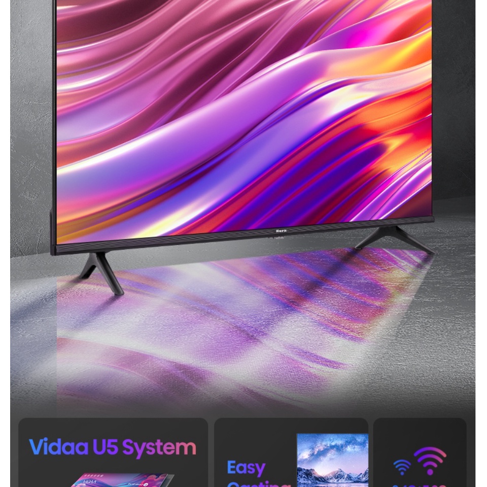 2QKP [2022 New Model] [ผ่อน 0% นาน 10 เดือน]  Hisense ทีวี 50 นิ้ว 4K UHD VIDAA U5 Smart TV 2.5G+5G WIFI Build in Netfli