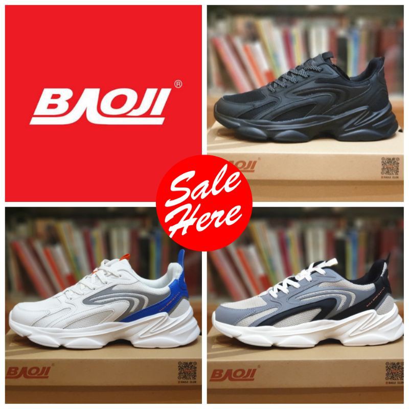 [พร้อมส่ง]BJM Baoji แท้💯%รองเท้าผ้าใบชายแฟชั่น 2020  สีดำล้วน เทาพิราบ ขาวคอสมิค 41-45