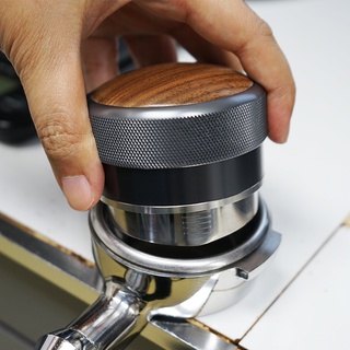 อุปกรณ์กระจายผงกาแฟในด้ามชงกาแฟ Wooden Adjustable Distribution Tool  (Barista Space)