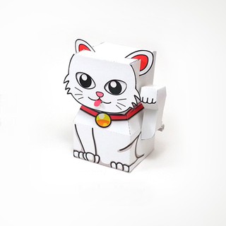 โมเดลกระดาษกลไก – เหมียวนำโชค Lucky Meow