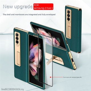 เคสโทรศัพท์มือถือหนังพับได้พับได้สําหรับ Samsung Z Fold3 Galaxy Z Fold3 Galaxy Zfold3