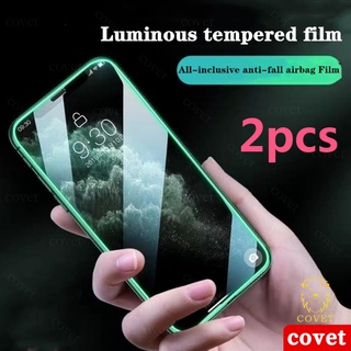 COVET 【2 Pcs】ถุงแก๊ส ฟิล์มกระจก ฟิล์มกระจก iPhone 11กันกระแทกฟิล์มกระจกนิรภัยส่องสว่าง ฟิล์มส่องสว่าง กันกระแทกกันกระแทก หน้าจอป้องกันการตกกระแทกฟิล์มกระจก ฟิล์มกระจกใส ฟิล์มกระจกด้าน ไอโฟน11 12 13 14 Pro Max X XS MAX XR 7 8 Plus SE 2020