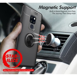 เคส Case Huawei Mate 40 30 P40 Pro Nova 7i Y7a Cover Metal Finger Ring Car Holder Stand Magnet TPU ซองมือถ huaweimate mate30 mate40 nova7i huaweiy7a huaweinova 30pro 40pro