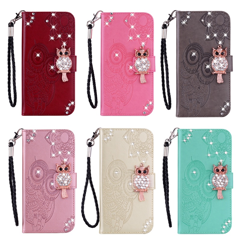 Diamant นกฮูกสําหรับ Samsung Galaxy A17 A07 S25 FE พลิกยืนกระเป๋าสตางค์หนัง Flip Slim กรณีคลิปการ์ดฝาครอบ