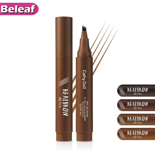 Cathy Doll Real Brow 4D Tattoo Tint 2g เคที่ดอลล์ ปากกาเขียนคิ้ว แบบทินท์ ติดทน กันน้ำ กันเหงื่อ