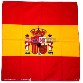 ผ้าพันคอ ผ้าโพกหัว ลายธงชาติสเปน (ฺฺBandana Spain Flag Scarf Headband)