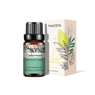 PHATOIL 10ML Cedarwood Natural Essential Oil for Home Aromatherapy Humidifier Oils