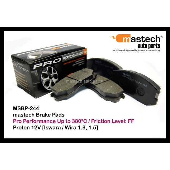 ผ้าเบรค Mastech Pro Performance - Lancer 1.8 Invecs 96-02 / Proton Saga 12V (ด้านหน้า) MSBP-244