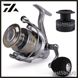 DAIWA 1000-7000 Fishing Reel อัตราส่วนความเร็วสูง: 5.5:1 แรงลากสูงสุด15KG รอกตกปลาโลหะ KSA อัต