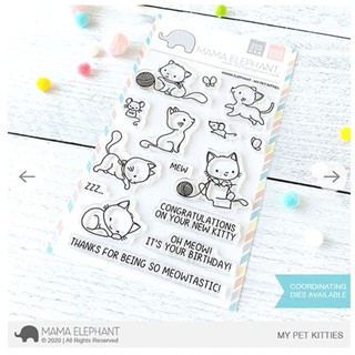 Clear Stamp เคลียร์แสตมป์ ตัวปั้มใส My Pet Kitties 6x8 นิ้ว