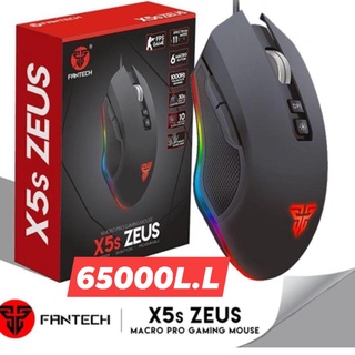 MOUSE FANTECH ZEUS X5S V2 GAMING Macro Mouse RGB เมาส์มาโคร ประกันศูนย์ 2 ปี (BLACK)