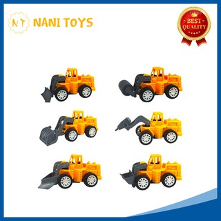 ของเล่น รถของเล่น ยานพาหนะก่อสร้างดึงรถกลับ 1ชุด/6ชิ้น Baby toys car  mini Pull back car6pc/Set