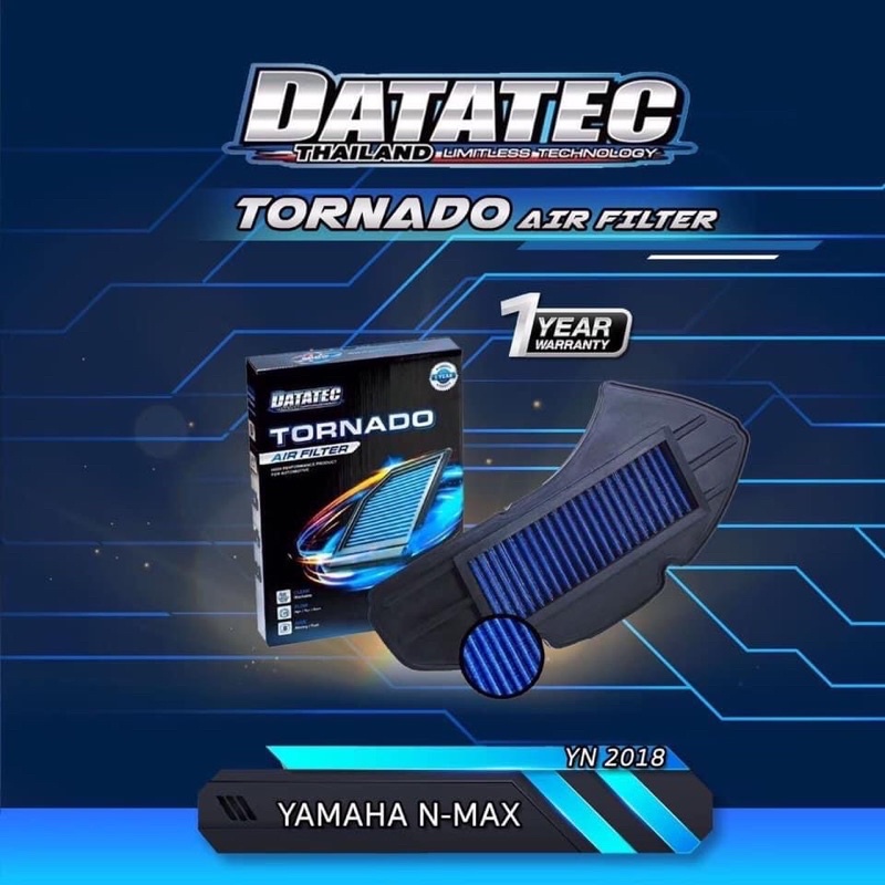 แผ่นกรองอากาศรถมอเตอร์ไซค์ Datatec Tornado Air Filter รุ่น Yamaha N-Max