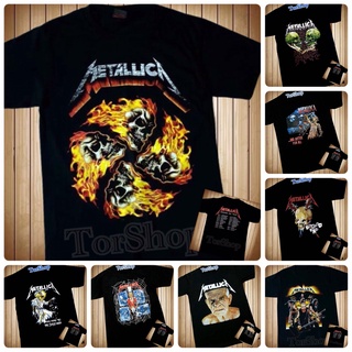 เสื้อวง METALLICA ไม่มีตะเข็บข้างลำตัว