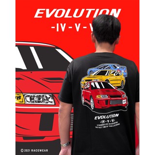 [COD]เสื้อ EVO ลาย (2)  Evo IV , EVO V , EVO VI  เสื้อยืดแขนสั้นพิมพ์ลายS-5XL