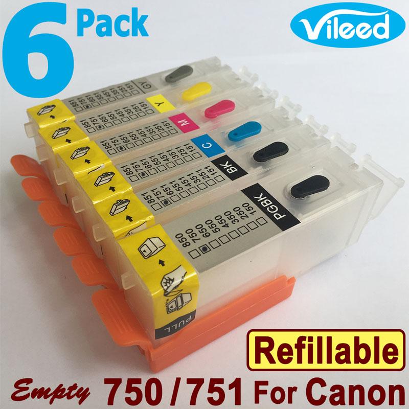 [สต็อกประเทศไทย]PGI-750XL/751XL refillable cartridge for Canon, CLI-751XL (GY gray), for PIXMA iP877