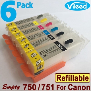 [สต็อกประเทศไทย]PGI-750XL/751XL refillable cartridge for Canon, CLI-751XL (GY gray), for PIXMA iP8770 MG6370 MG7170