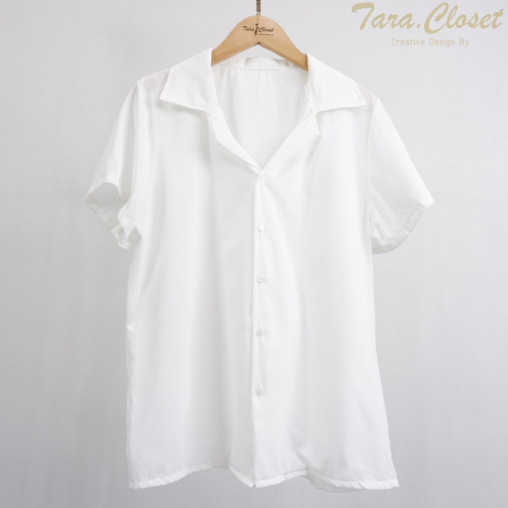 IT019 TARA Shirt minimal เสื้อเชิ้ต ปกฮาวาย แขนสั้น กระดุมหน้า สีเอิร์ธโทน ผ้าไหมอิตาลีอย่างดี ผ้าดี ใส่สบาย ไม่ร้อน - รูปที่ 5