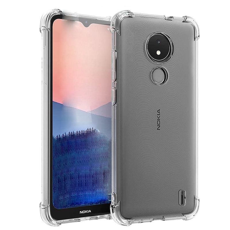 สําหรับ Nokia C22 C32 C300 C200 C30 C12 C12 Pro C21 Plus XR21 XR20 คริสตัลฝาครอบใส Anti-Scratch กันกระแทก TPU กรณี