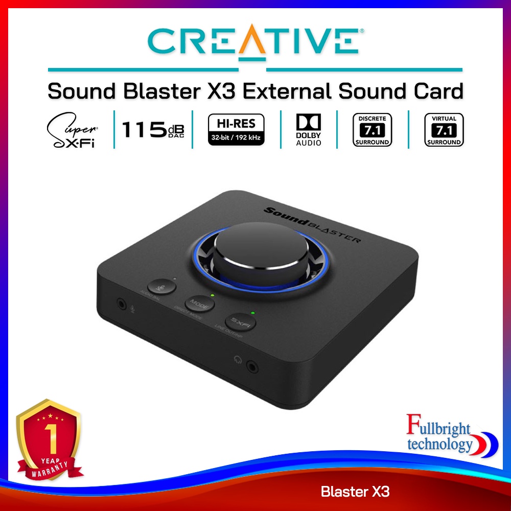 Creative Sound Blaster X3 External Sound Card การ์ดเสียงคุณภาพสูง รับประกันศูนย์ไทย 1 ปี