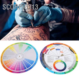 Scorpio313 2pcs Tattoo Color Wheel Pigment Mixing Guide Accessory